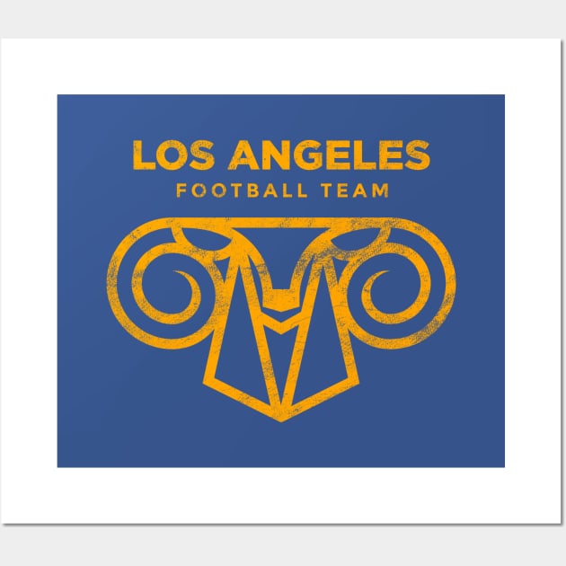 Cool Modern Rams Logo, Los Angeles Sunday Football Tailgate Wall Art by BooTeeQue